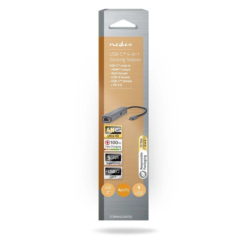 USB Multi-Port Adapter 4-in-1 - USB 3.2 Gen 1 - USB-C™ Male