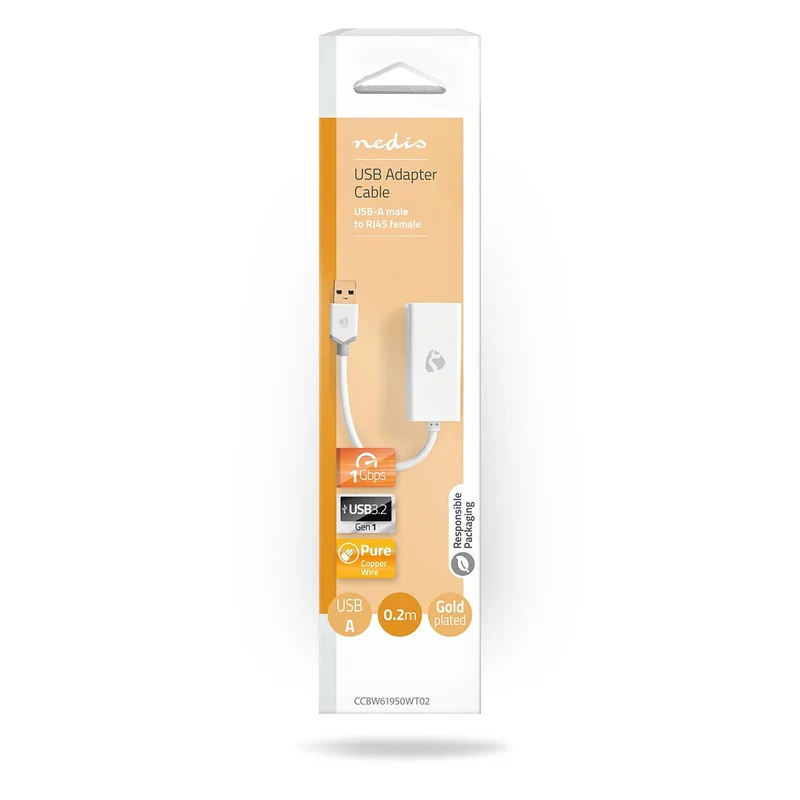 USB-netwerkadapter USB 3.2 Gen 1 - 1 Gbps - USB-A Male
