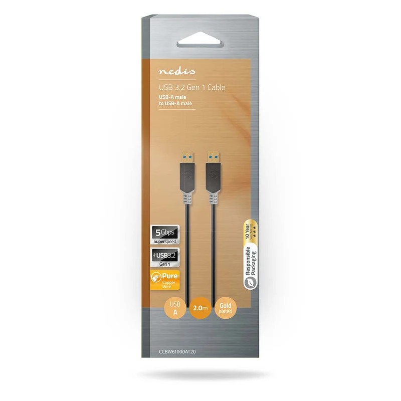USB-Kabel USB 3.2 Gen 1 - USB-A Male - USB-A Male