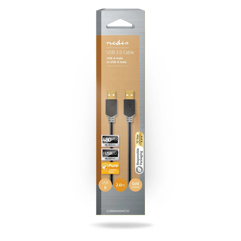 USB-Kabel USB 2.0 - USB-A Male - USB-A Male
