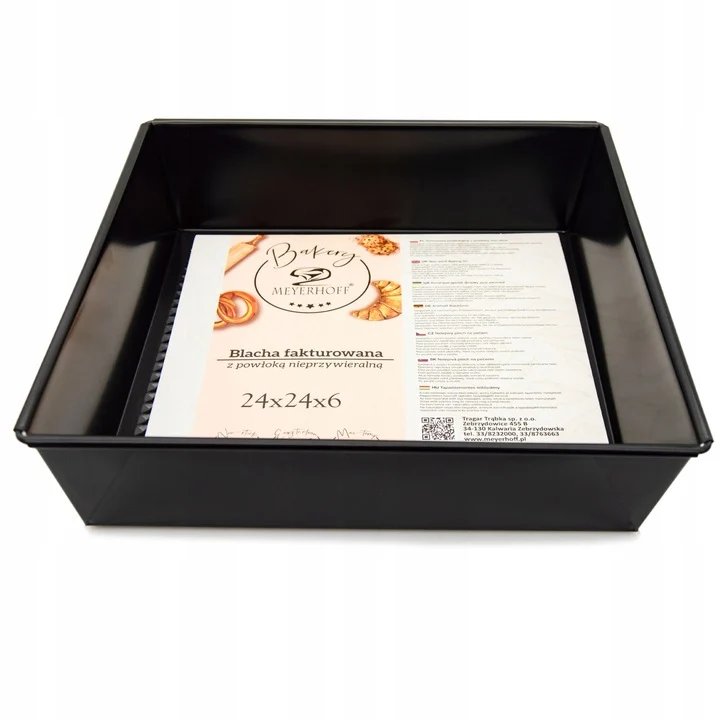 Vierkante Cakevorm 24x24 cm – Non-Stick Bakvorm & Bakblik