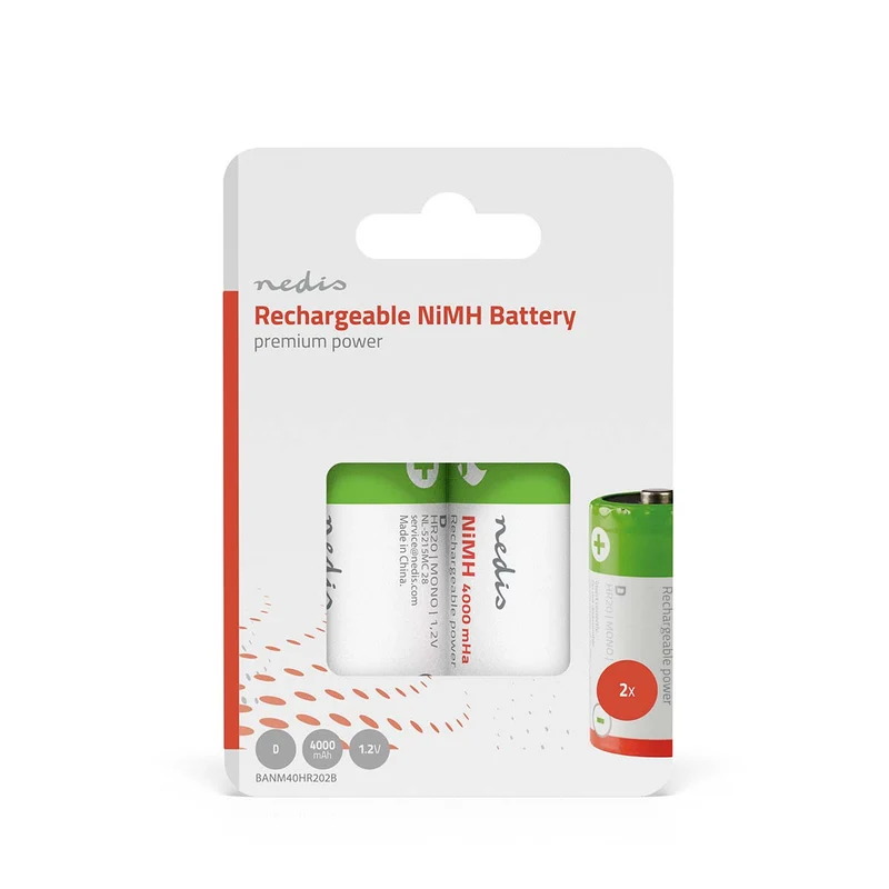 Oplaadbare NiMH-Batterij D 1.2 V DC - 4000 mAh - Voorgeladen