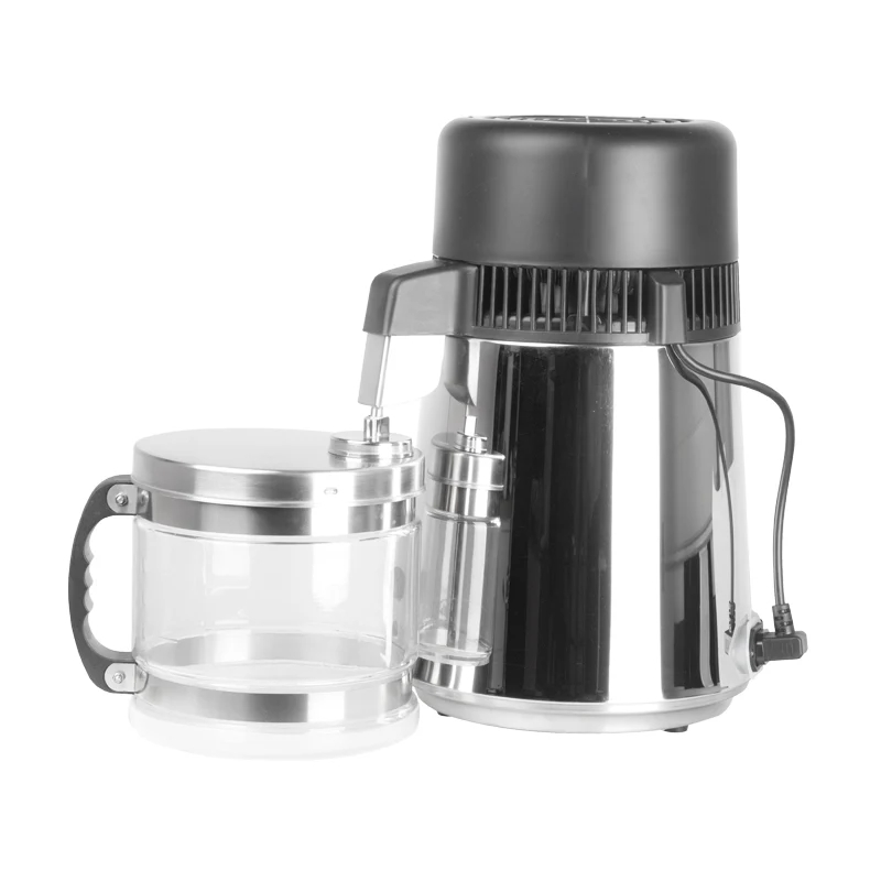 Waterdestilleerder 4L 750W RVS met Glazen Kan – Compact & Stil Destilleerapparaat voor Zuiver Drinkwater – Lafomed