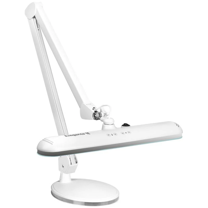 Elegante 801TL LED Salonlamp Wit met Vaste Voet – Professionele LED Manicure- en Pedicurelamp met Instelbare Lichtkleur en Intensiteit voor Nagelstudio en Beautysalon