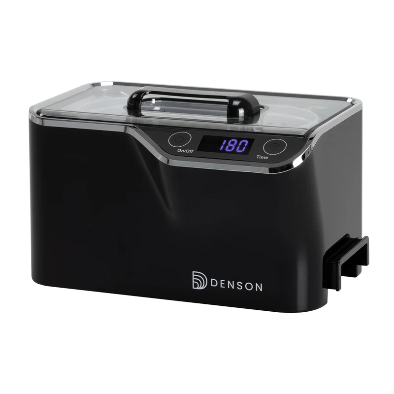 Denson Ultrasone Reiniger Zwart 0,6 Liter – Compacte Professionele Reiniging voor Cosmetische, Medische en Tandheelkundige Instrumenten