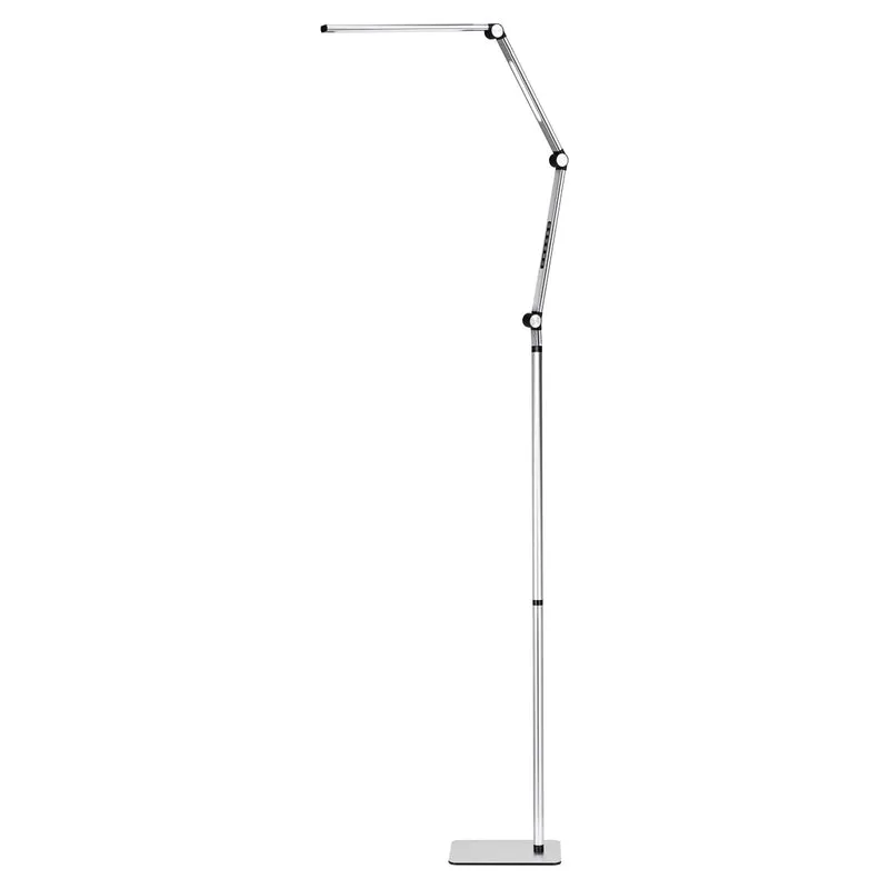 Schaduwloze Cosmetische Lamp Zilver met 360° Rotatie – Professionele Yogalamp voor Nagels, Wimpers, Manicure, Lash Lifting en Beautybehandelingen – Salonlamp met Klem of Statief