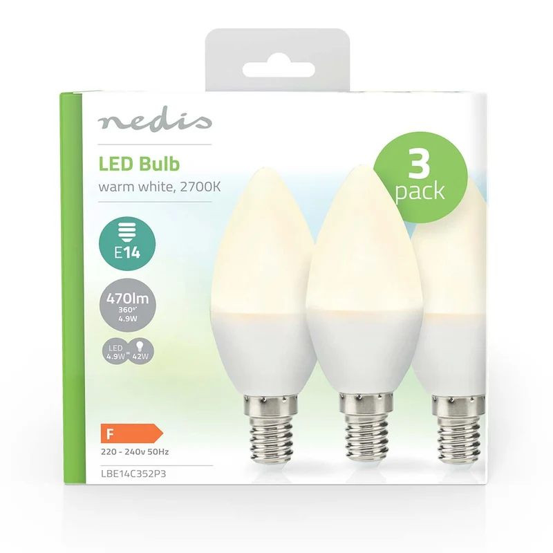 LED-Lamp E14 Kaars - 4.9W - 470 lm