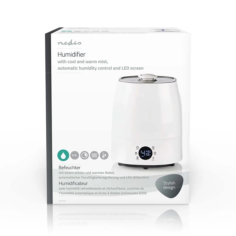 Luchtbevochtiger 110W - Met Koele en Warme mist - 5.5l