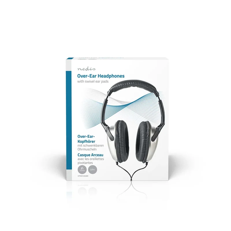 Bedrade Over-ear Koptelefoon 3,5 mm - Kabellengte: 2.70m - Volumebediening