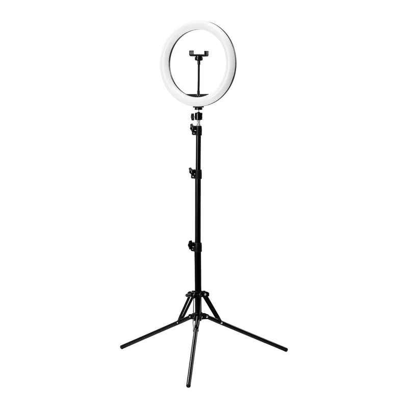 RGB Ringlamp 13 inch met Statief – Schaduwloze LED Beautylamp met Telefoonhouder – GLOW 13 RGB Zwart