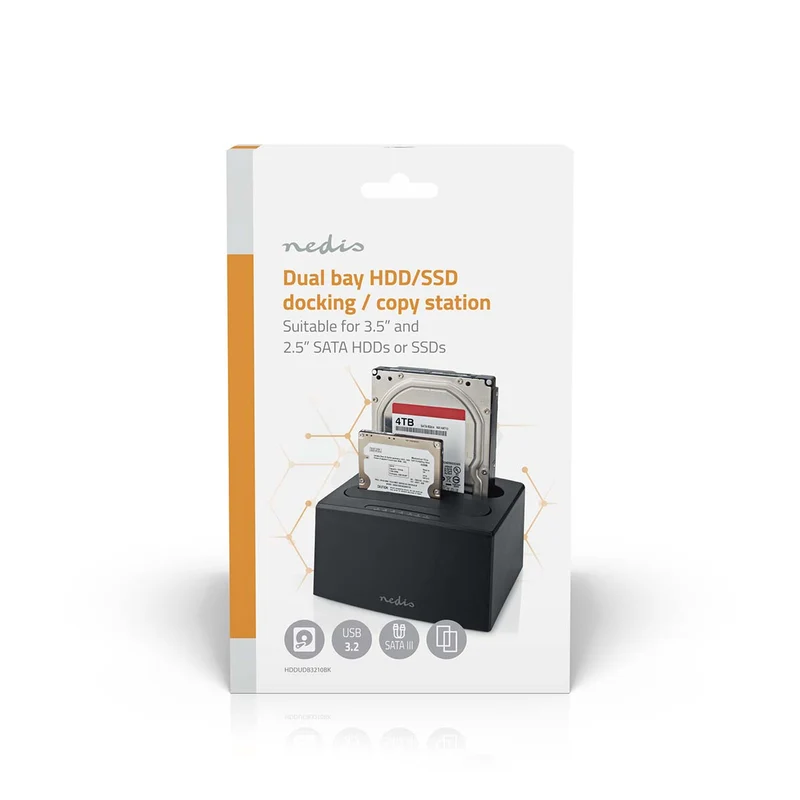 Docking Station voor Harde Schijf USB 3.2 Gen1 - USB Type-A - 2 Schijven