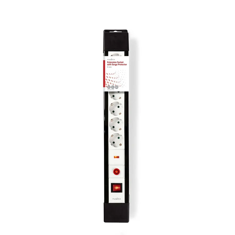 Stekkerdoos met Overspanningsbeveiliging Randaarde stekker / Type F (CEE 7/7) - 3.00m - 3680W