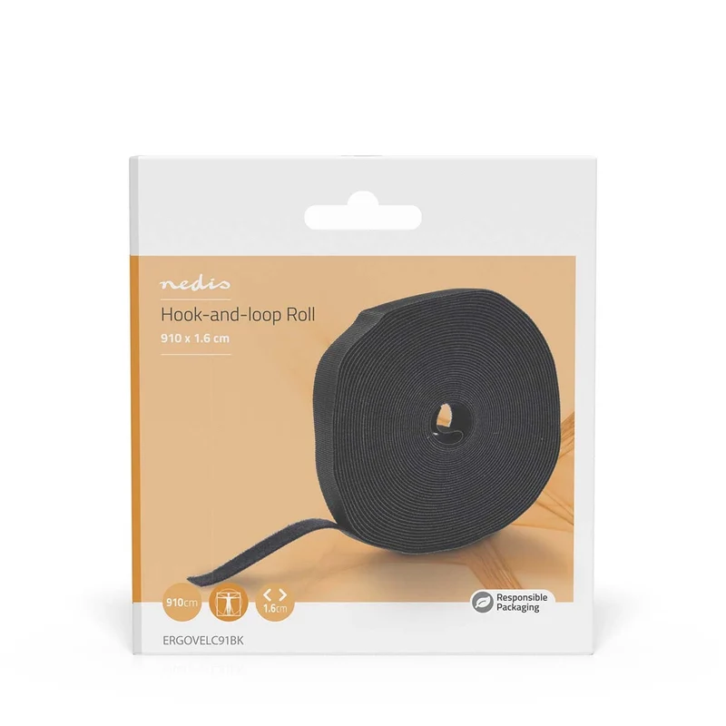 Klittenband 1x Klittenband Rol - Zwart