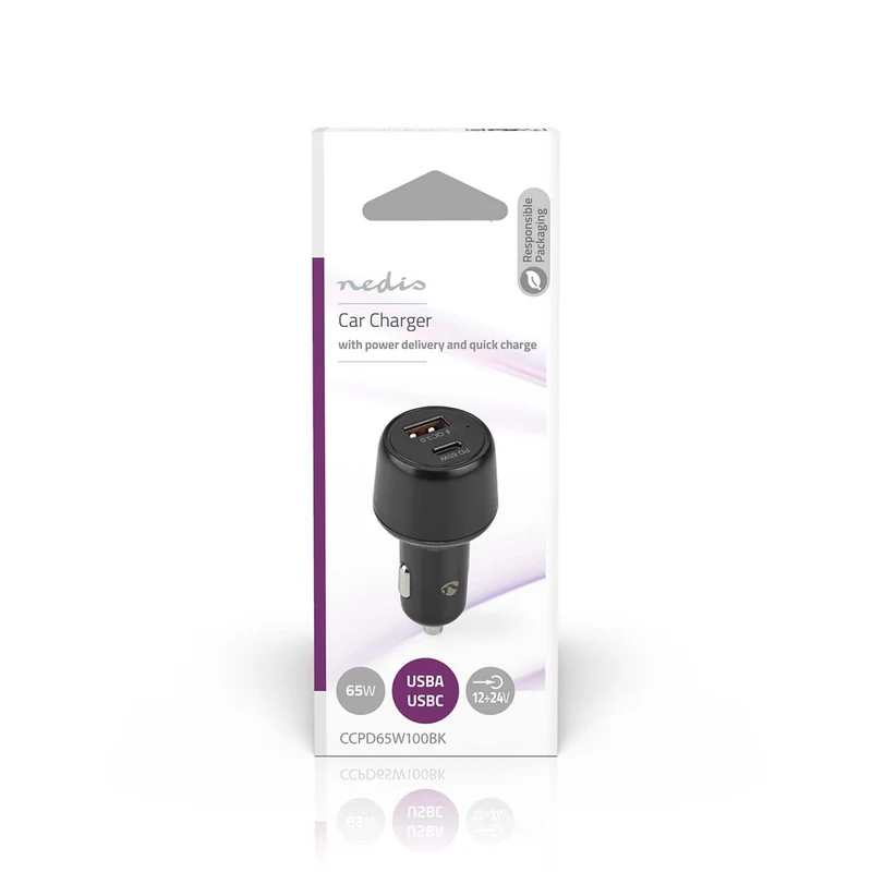 Autolader 65W - 2.0 / 3.0 / 3.25A - Outputs: 2