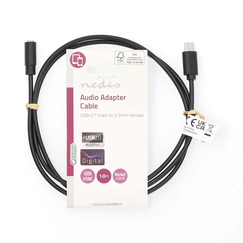 USB-C™ Adapter USB 2.0 - USB-C™ Male - 3,5 mm Female