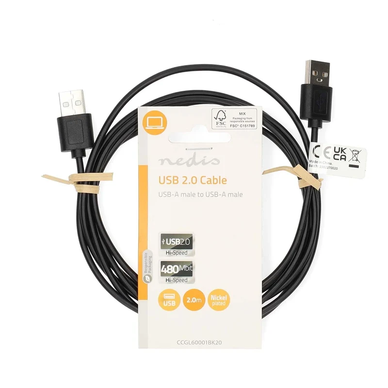 USB-Kabel USB 2.0 - USB-A Male - USB-A Male