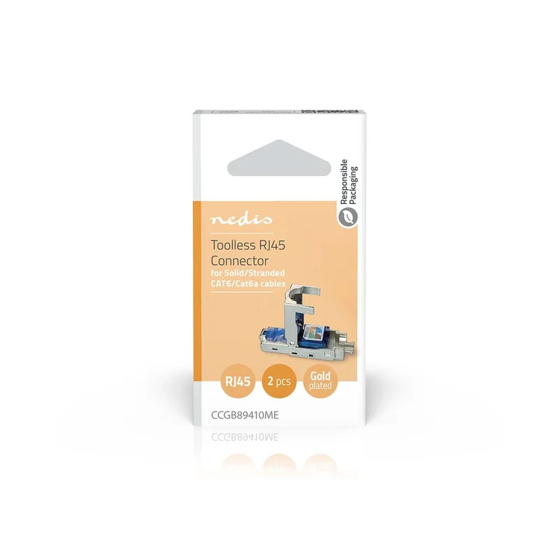 RJ45-Connector Male - Toolless CAT6 / CAT6a - Recht