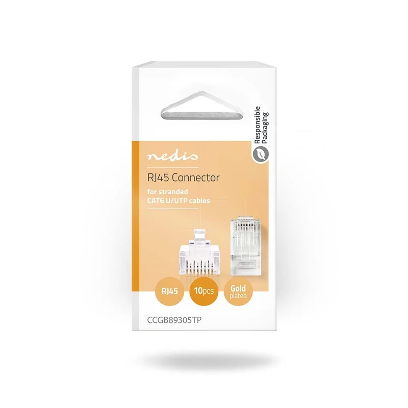 RJ45-Connector Male - Stranded UTP CAT6 - Recht