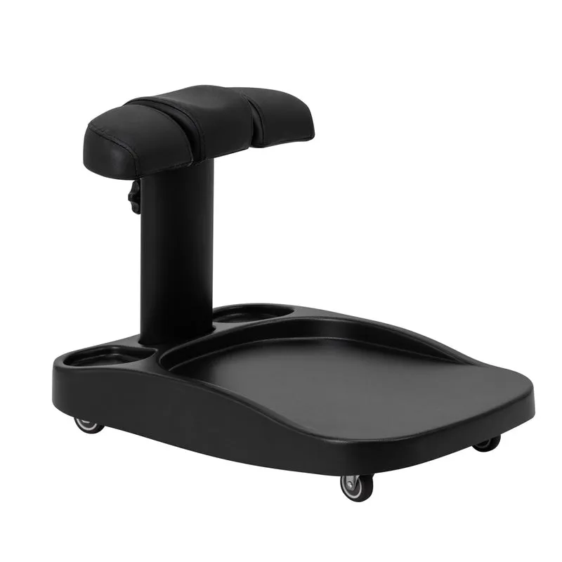 Professionele Pedicure Trolley met Voetsteun Azzurro – Verstelbare Douchebakwagen voor Pedicure en Podotherapie – Zwart