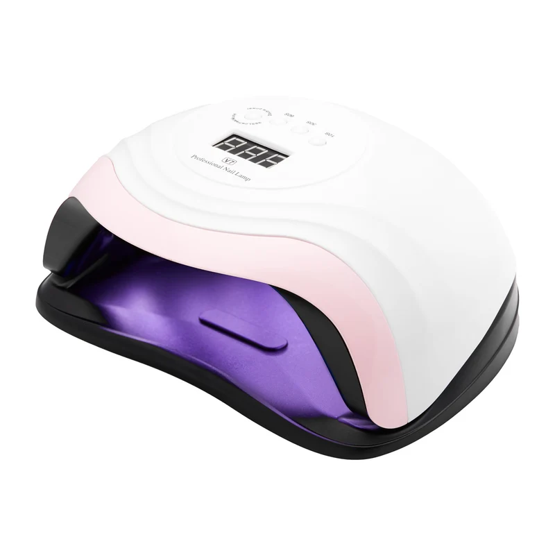 UV LED Glow V7 Nagellamp 168W Wit – Professionele Dual LED Lamp voor Manicure & Pedicure met Timer, Lage Warmtestand en Sensor
