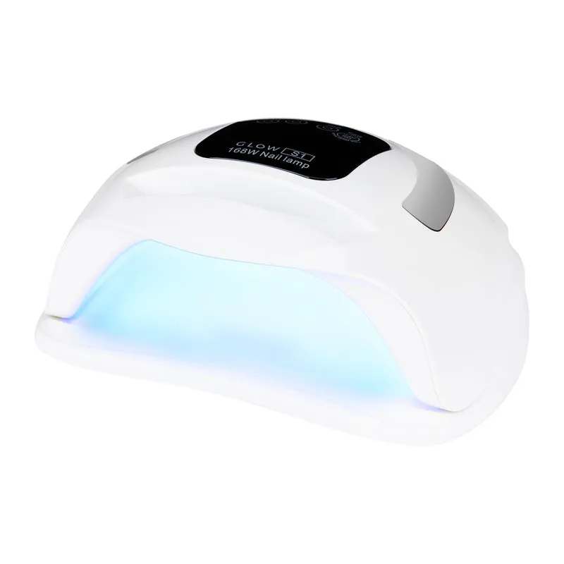 UV Dual LED Glow S1 Nagellamp 168W Zilver – Professionele Lamp voor Manicure & Pedicure met Timer, Lage Warmtestand, Sensor en Handgreep