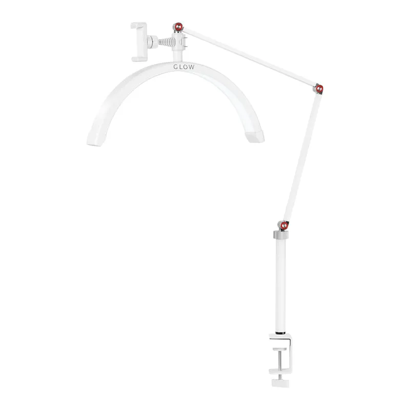Professionele LED Behandellamp Tafellamp – Glow MX3 – 20W – Schaduwloos – Met Afstandsbediening & Klem – Wit – Voor Manicure, Wimpers, Make-up & Therapie