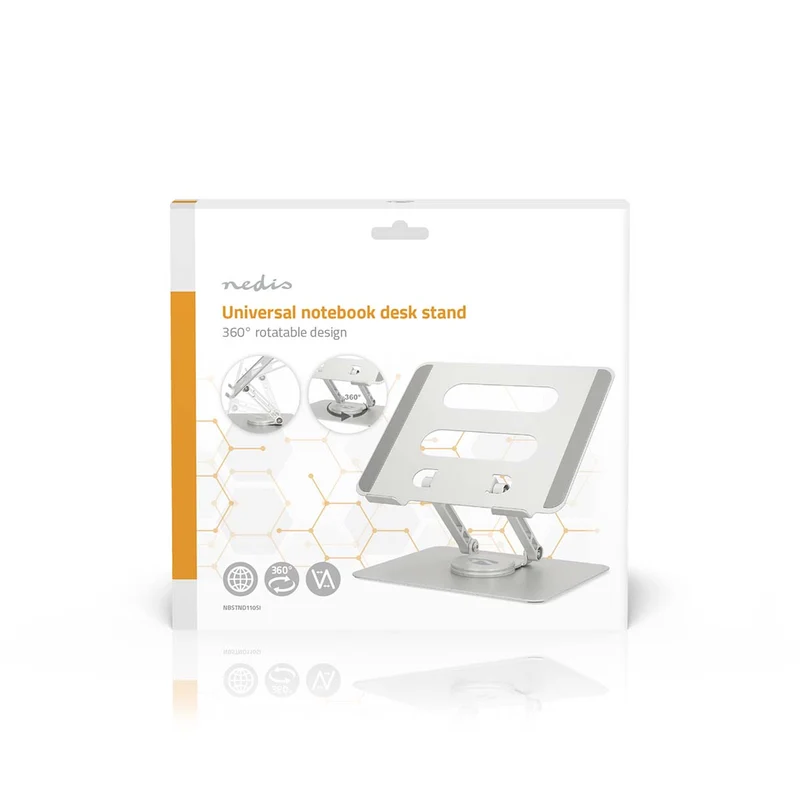 Notebookstandaard 17" - Opvouwbaar - 360 graden draaibaar