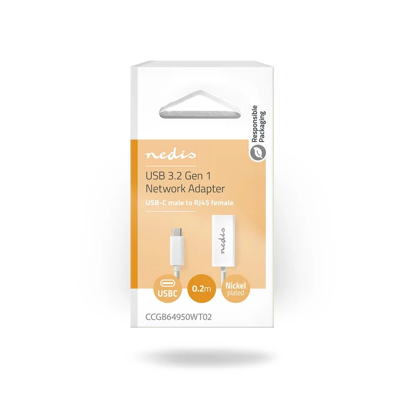 USB-netwerkadapter USB 3.2 Gen 1 - 1 Gbps - USB-C™ Male