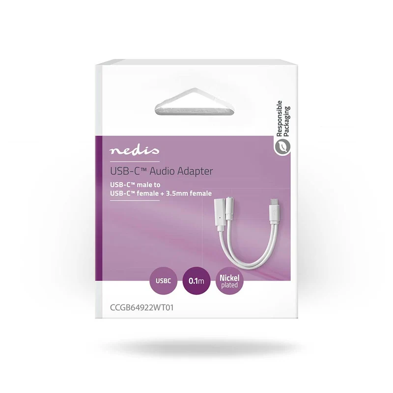 USB-C™ Adapter USB 2.0 - USB-C™ Male - USB-C™ Female / 3,5 mm Female