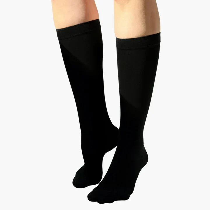 Compressiekousen met Geleidelijke Druk Naadloos Ademend Zwart Huidskleur S tot 7XL Comfort Sokken Dagelijks | Sansoti