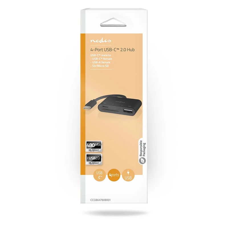 USB-Hub 1x USB-C™ - 1x USB A / 1x USB-C™ - 4-Poorts poort(en)