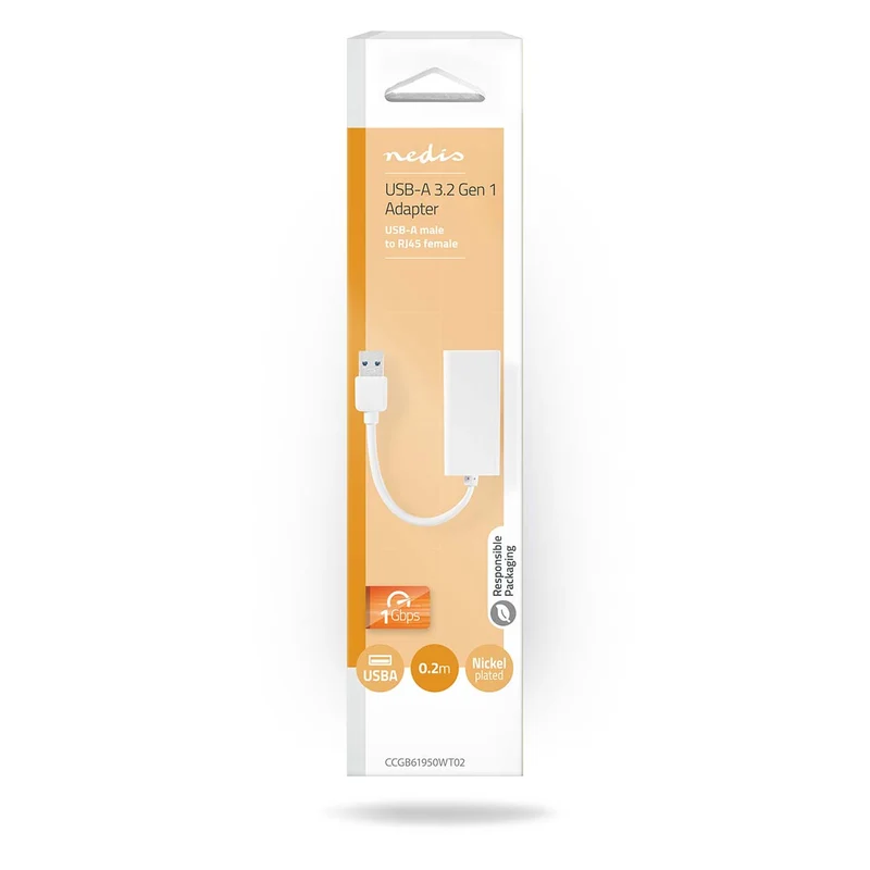 USB-netwerkadapter USB 3.2 Gen 1 - 1 Gbps - USB-A Male