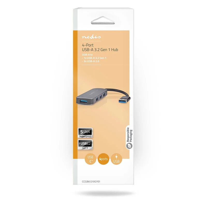 USB-Hub USB-A Male - 4x USB A Female - 4-Poorts poort(en)
