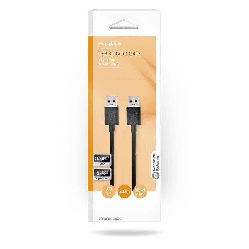 USB-Kabel USB 3.2 Gen 1 - USB-A Male - USB-A Male