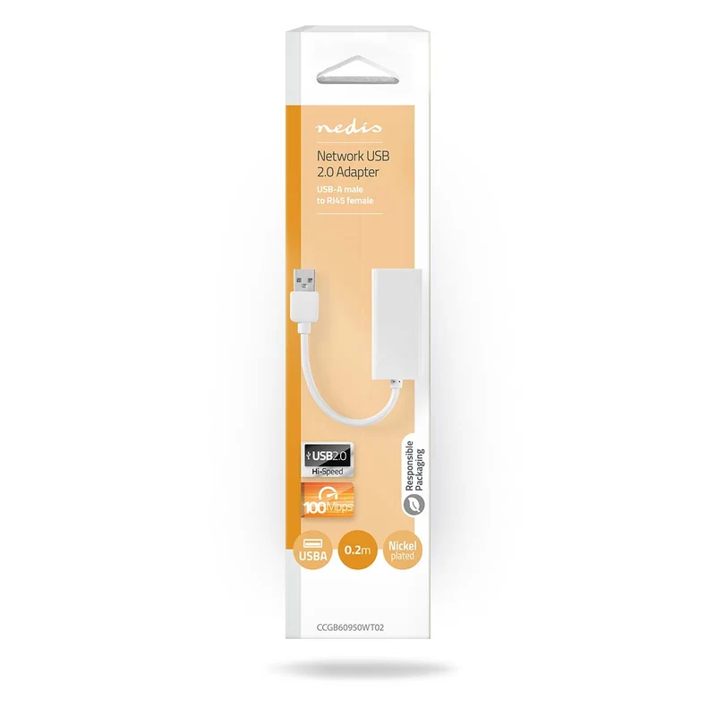 USB-netwerkadapter USB 2.0 - 100 Mbps - USB-A Male