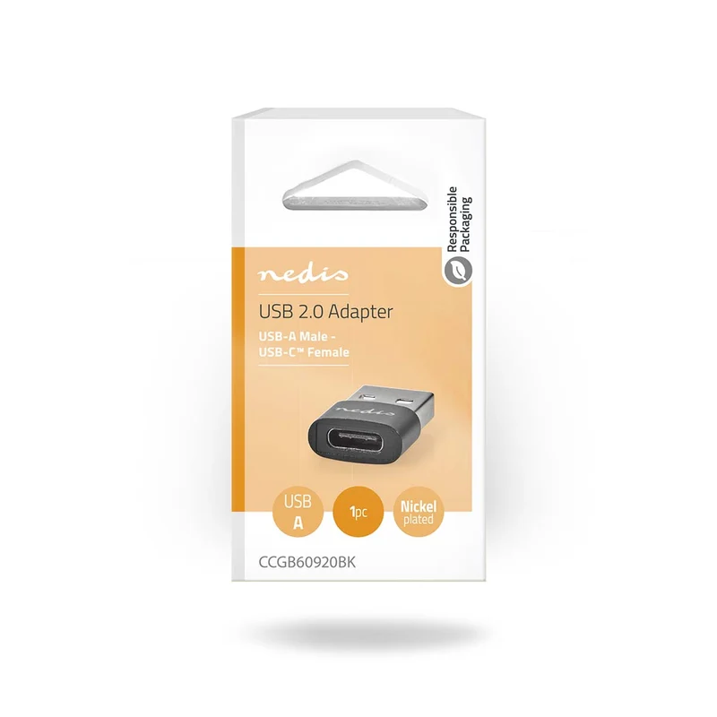 USB-A Adapter USB 2.0 - USB-A Male - USB-C™ Female