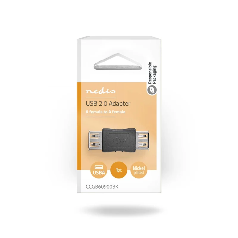 USB-A Adapter USB 2.0 - USB-A Female - USB-A Female
