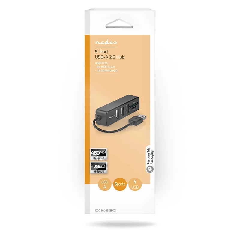 USB-Hub 1x USB-A - 3x USB A Female - 5-Poorts poort(en)