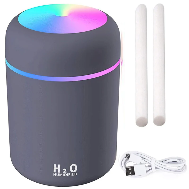Mini Elektrische Luchtbevochtiger En Aroma Diffuser Met RGB Licht - Aromatherapie USB - Draagbare luchtbevochtiger Voor Auto, Huis & Slaapkamer