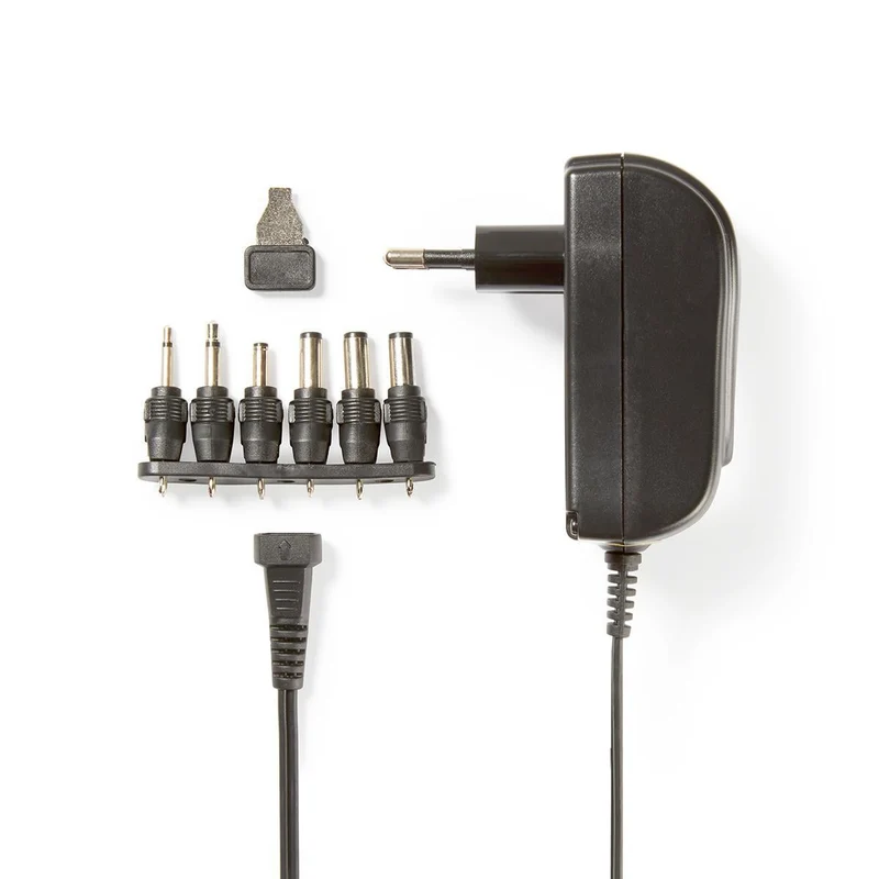 Universele AC-Stroomadapter 18W - 3 / 4.5 / 5 / 6 / 7.5 / 9 / 12 V DC - 1.80m