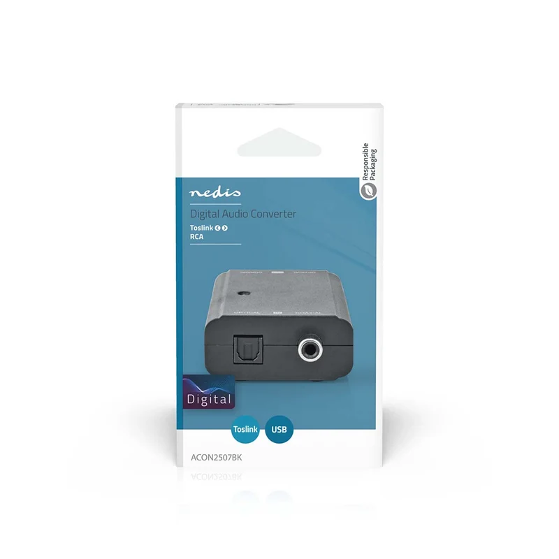 Digitale Audioconverter 2-wegs - Ingangen audio / video / data: 1x S/PDIF (RCA) Female / 1x Toslink Female - Uitgangen audio / video / data: 1x S/PDIF (RCA) Female / 1x TosLink Female