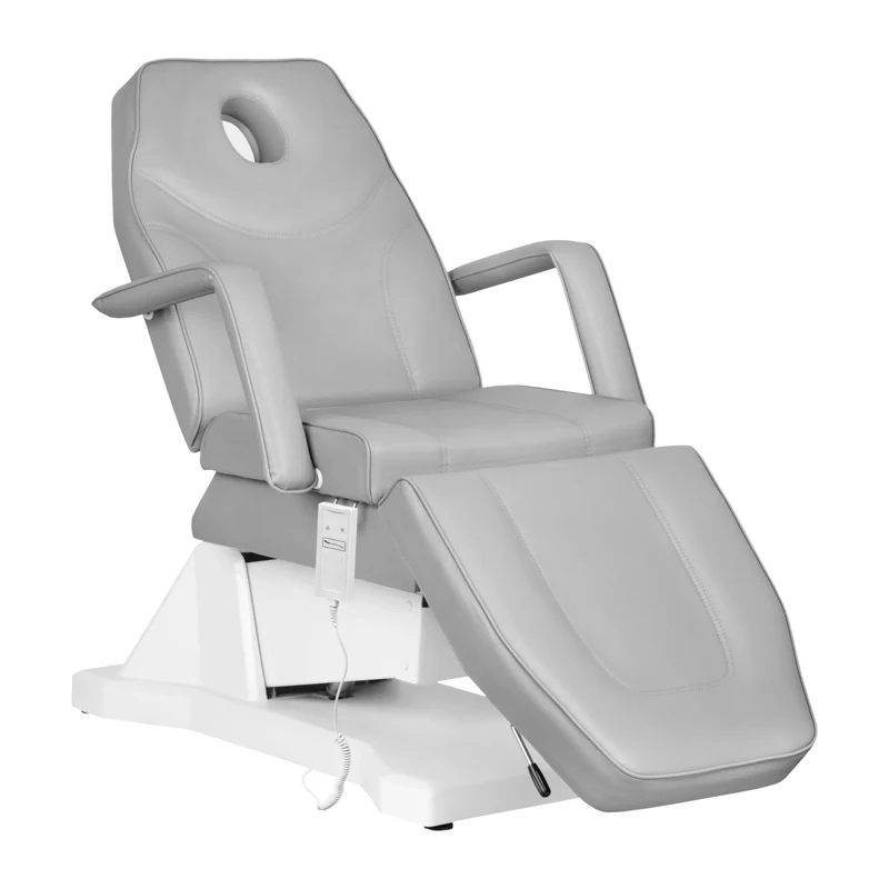 Behandelstoel Elektrisch Soft 1 Motor Grijs – Luxe Elektrische Beauty & Massagestoel met Hoogteverstelling