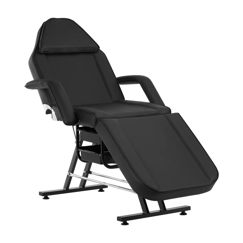 Behandelstoel Sillon met Trays Zwart – Professionele Behandelstoel met Opbergbakken & Verstelbare Rugleuning