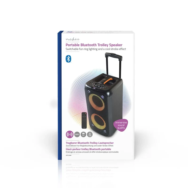 Bluetooth® Party Speaker Batterij 1 werkingstijd standaard verbruik: 300 min - 240W - Handvat