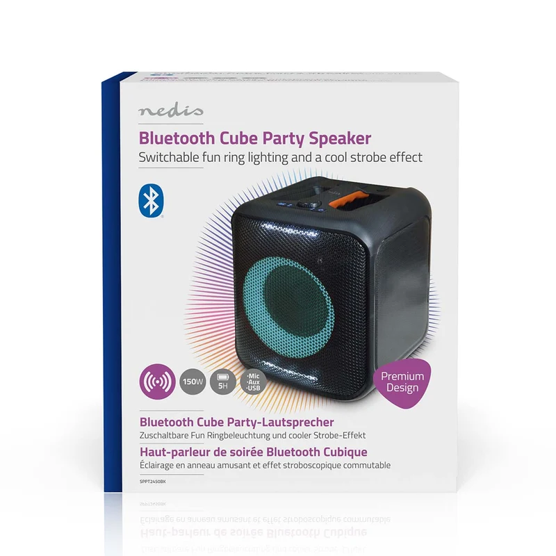 Bluetooth® Party Speaker Batterij 1 werkingstijd standaard verbruik: 300 min - 150W - Handvat