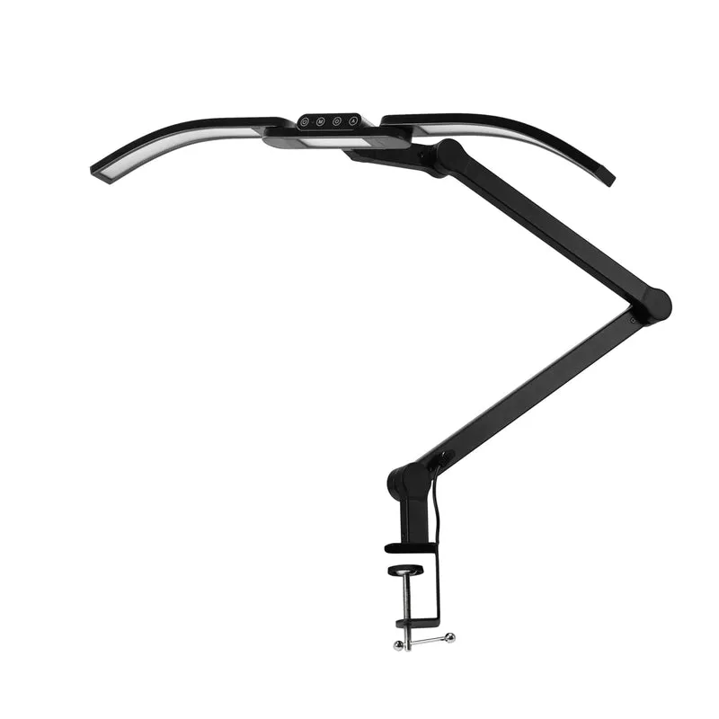 Glow L05 Manicurelamp Zwart – Gebogen LED Behandellamp voor Tafel – Dimbaar – Kleurinstelbaar – Verstelbaar