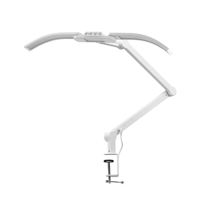 Glow L05 Manicurelamp Wit – Gebogen LED Behandellamp voor Tafel – Verstelbaar – Dimbaar – Kleurinstelbaar