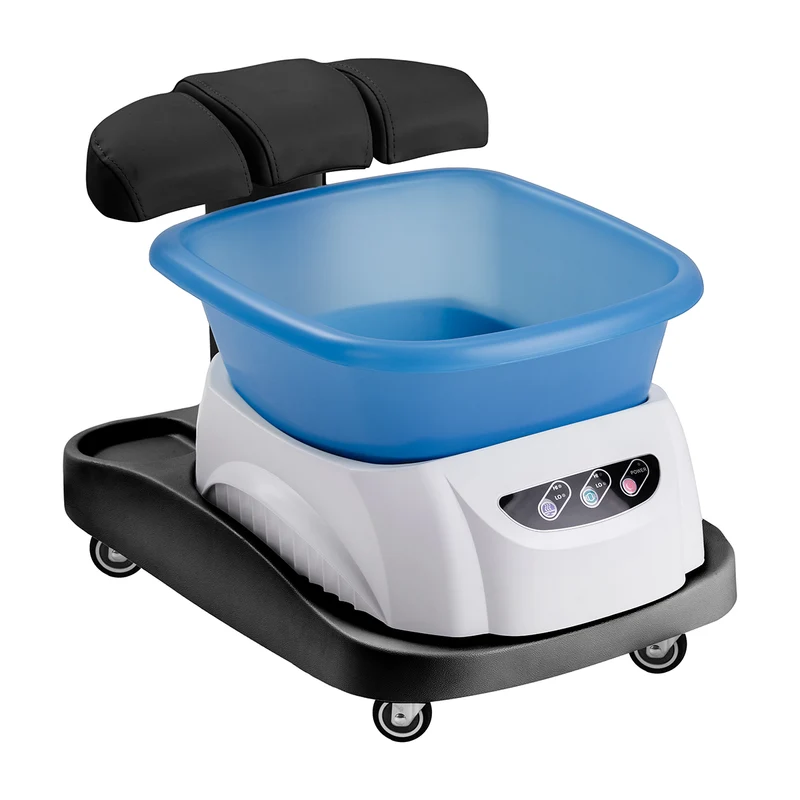 Azzurro Pedicure Voetbad met Massage en Trolley Zwart – Professionele Pedicureset – Verstelbaar – Op Wielen