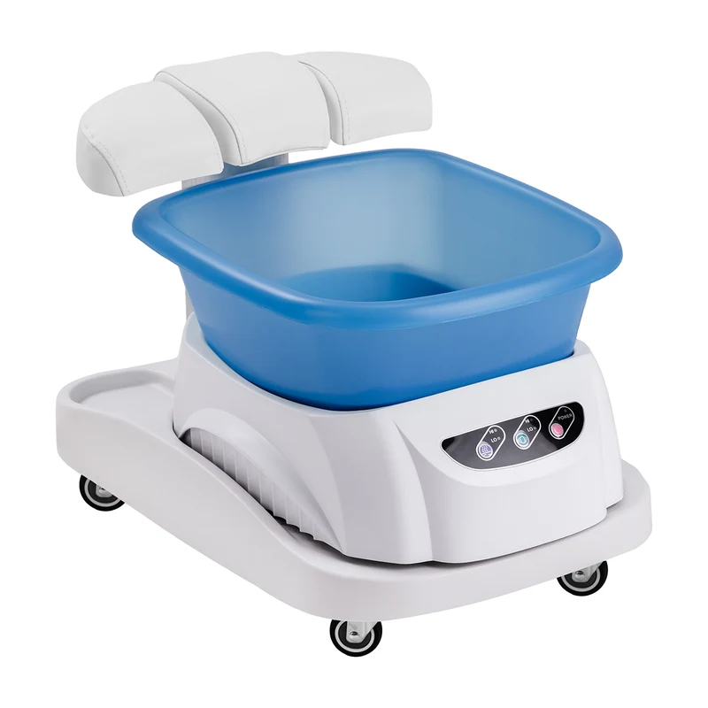 Azzurro Pedicure Voetbad met Massage en Trolley – Professionele Pedicureset – Verstelbaar – Op Wielen – Wit