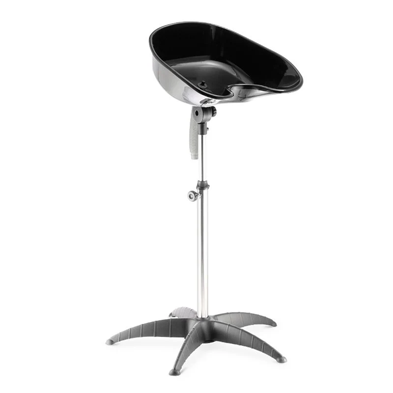 Gabbiano Wasunit Zuil Mobiel FT35 – Kantelbare Draagbare Kapperswasstation Op Standaard – Professionele Mobiele Wasunit Voor Kapsalon – Zwart